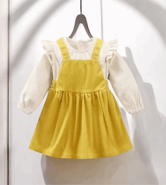 Baby & Toddler Soft Cotton Long Sleeve Yellow Dress